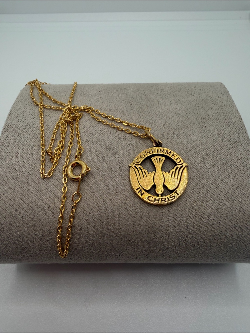 Confirmed in Christ Gold Pendant Necklace